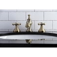 thumbnail image 4 of Kingston Brass KC7063AX Vintage Widespread Bathroom Faucet with Brass Pop-Up, Antique Brass, 4 of 8