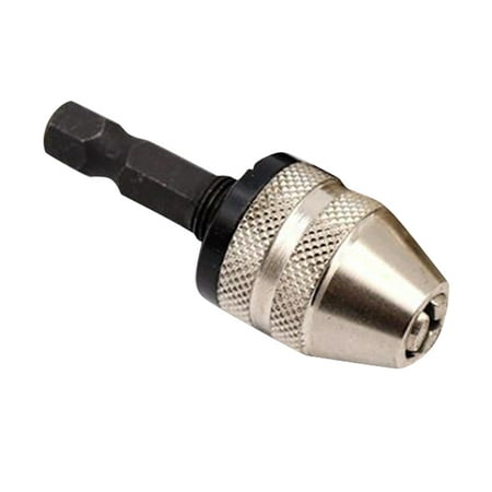 

NUOLUX Keyless Mini Alloy 3-Jaw Drill Chuck Drilling Adapter Converter Adaptor to Hold 0.3-6.5mm Drill Bits Converter Tool Power Hand Drill Bits Random White or Black