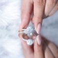 thumbnail image 6 of Rosec Jewels IGI Certified Lab Grown Diamond Engagement Ring with Halo - 0.9 Carat - E-VS1 Quality - Jewelry for Special Person, 925 Sterling Silver, US 4.00, 6 of 8