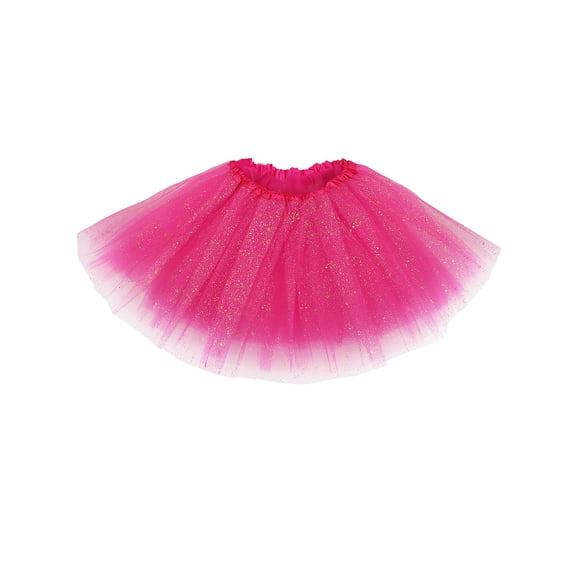 Women's Classic Elastic 3-Layered Tulle Tutu Ballet Skirt Running Tutu,Rose Sequin