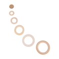 thumbnail image 3 of 50 Piezas Anillo de Madera Natural 30 - 70mm Sunnimix Bucle de Madera, 3 of 8