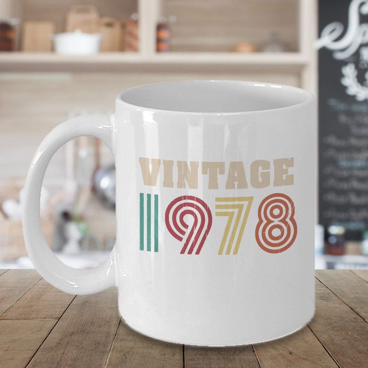 Vintage 1978 Year Retro Style Coffee & Tea Gift Mug, 40th Birthday Gag Gifts for Best Friend, Wife, Husband, Sister, Brother, Son, Daughter, Male or Female, Him or Her & Mens or Womens - image 3 of 4
