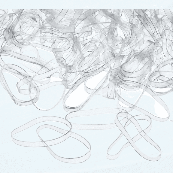 3 mm Clear Elastic Bands Hair Rubber Bands, 500 Pieces