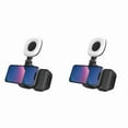 thumbnail image 1 of 2X Phone Bluetooth Handheld Sefile Stick Handle Stabilizer Vlog Selfie Fill Light Black with Light, 1 of 6