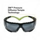 thumbnail image 2 of 3M anteojos de seguridad, SecureFit, ANSI Z87 verde/negro, 2 of 5