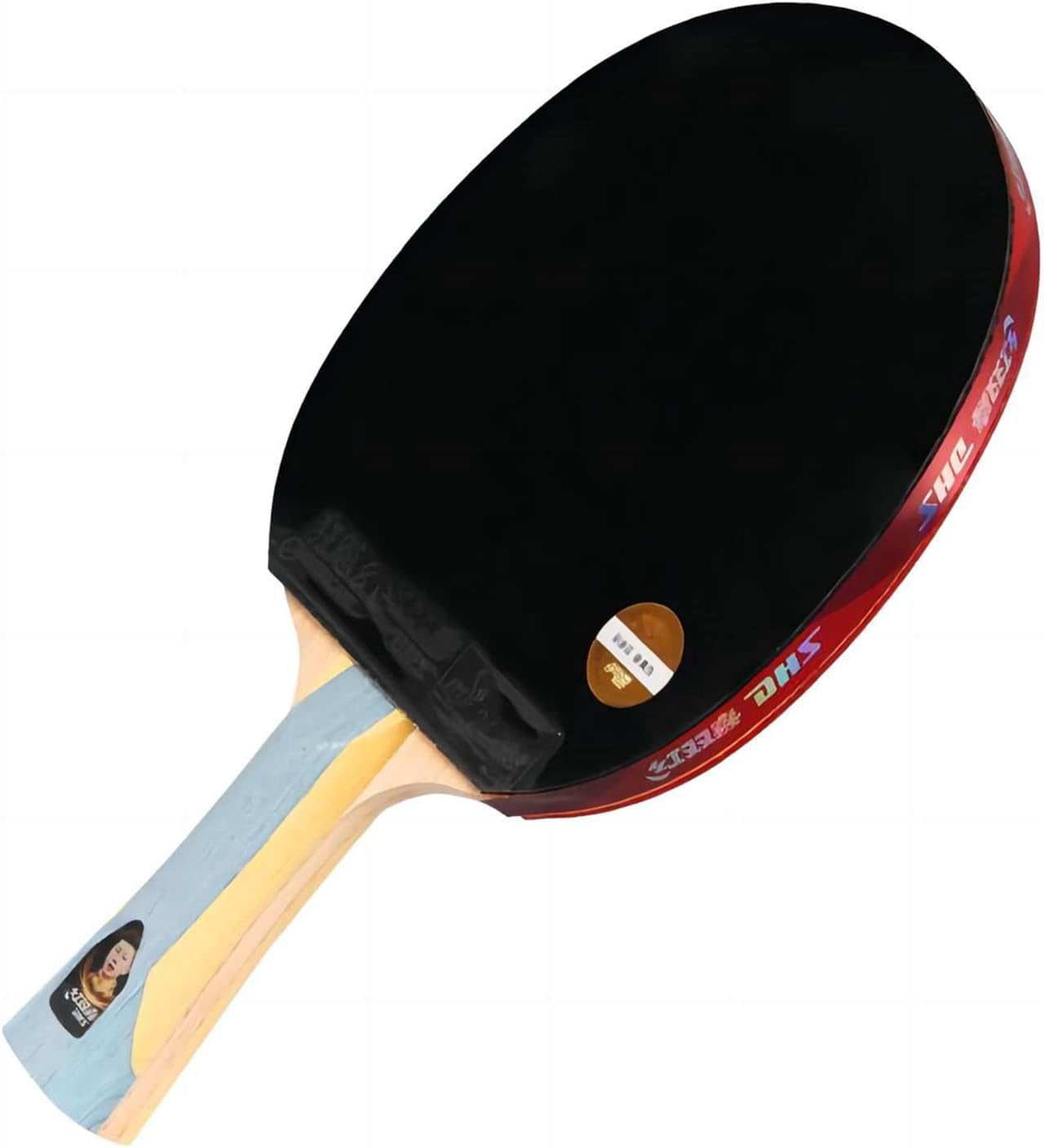DHS Ping Pong Paddles Professional Table Tennis Racket with Hurricane Rubber Carrying Case - ITTF Approved Rubber for Tournament Play