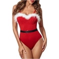 thumbnail image 1 of Monos navideños para mujer, ropa interior sólida con tirantes, sujetador, lencería, mamelucos de juego de roles Fridja nalpqowj42200, 1 of 9