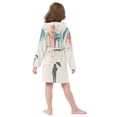 thumbnail image 7 of FORMRS Niños Bathrobe Unisex Hooded Robe Soft Plush Pajamas Sleepwear, Size 4-6T, Black Astronaut, 7 of 7