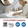 thumbnail image 4 of SUMERAIN Brushed Gold Bathroom Sink Faucet Stainless Steel Single-Handle Single-Hole Lavatory Faucet, 4 of 11