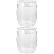 Worgeous 2pcs Plastic Fish Tank Transparent Small Aquarium Fish Plant Tanks Aquariums Pot