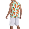 thumbnail image 5 of Gaeub Cartoon Carrot Men's Mesh Basketball Jersey, Quick-Drying Sleeveless Top S-4XL, Loose Muscle Tank Top -4X-Large, 5 of 9