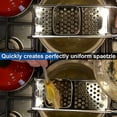 thumbnail image 5 of Stainless Steel Maker Set - Manual Operation, Comfort Grip, Multi-Functional Kitchen Tool for Homemade Noodles, Cheese, Vegetables, and Potatoes - Durable Italian Pasta Machine, 5 of 7