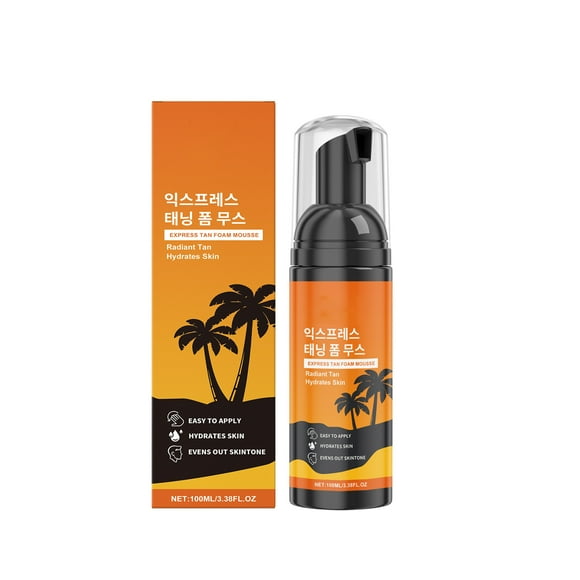 Yhsdtq,Special Price,Natural Sunless Tan Foam, Face Body Oil-Free, Rapid Drying, Bronzed Look, Universal Use, Quick Application, Color Rich, 100ml | Plastic, Multicolor