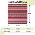 thumbnail image 2 of Bohemian Floral Print Square Tablecloth 34x34 Inch All-Weather Outdoor Indoor Elastic Table Cover with Fitted Hem for Card Tables, 2 of 6