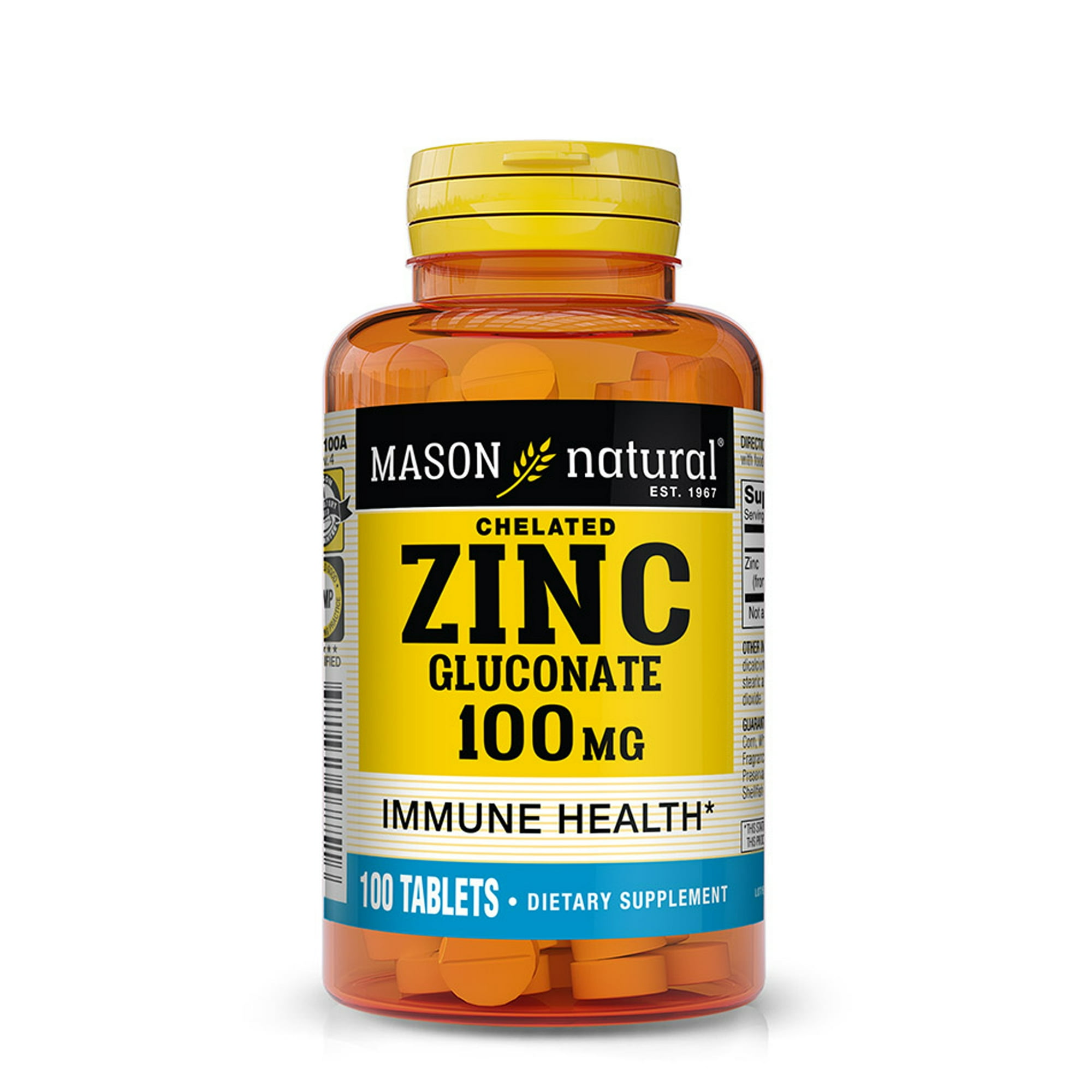Mason Natural Zinc Immune System Support Mineral Supplement, 100 Tablets