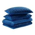 thumbnail image 3 of Edredón Ligero Hudson & Main Velvet Terciopelo Azul Queen Size, 3 of 6