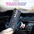 thumbnail image 3 of [PST] Samsung Galaxy A33 5G Kickstand Rotating Ring Case, Heavy Duty Hybrid Shock Absorption Rugged Hard Phone Case Cover, 3 of 3
