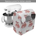 thumbnail image 2 of Fox Stand Mixer Cover, Inspirations in Hand Drawn Forest Animal Pattern with Dotted Background, Kitchen Appliance Organizer Bag Cover with Pockets, 5 Quarts, Coral Seafoam Black, by Ambesonne, 2 of 4