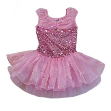 Wenchoice Girls Baby Pink Sequin Multi Layered Ballet Dress
