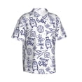 thumbnail image 2 of Balery World Travel2 Print Men's Hawaiian Shirts Short Sleeve Beach Shirt Relaxed Fit Vacation Button Down Shirts-XX-Large, 2 of 9