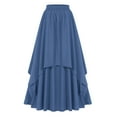 thumbnail image 1 of GPOECD Jupes Longues pour Femmes Jupes Style Gothique pour Femmes Bleu,P, 1 of 4