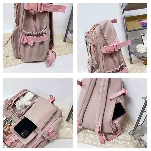 Mochila Escolar Con Múltiples Bolsillos Mochila De Gran Capacidad Mochila Kawaii Mochila Con Accesorios De Oso Lindo De Gran Capacidad Para La Escuela Mochila Escolar Japonesa Con ANGGREK Otros