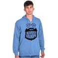 thumbnail image 4 of Baddie Bearded Grandpa Cool Funny Zip Hoodie Sweatshirt Men Brisco Brands 2X, 4 of 6