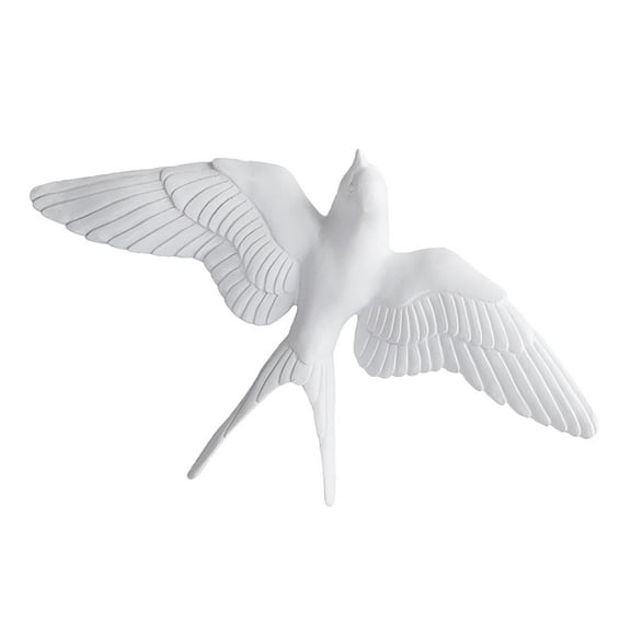 Resin Birds Swallows Wall Mounted Decor ,3D Sparrow Creative Hanging Wall Sculptures for Bedroom ,Courtyard, Balcony ,Indoor Decoration - To left