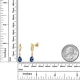 thumbnail image 6 of Gem Stone King 925 Silver and 10K Yellow Gold Neptune Mystic Topaz and Lab Grown Diamond Dangle Earrings for Women | 2.12 Cttw | Gemstone November Birthstone | Pear Shape 8X5MM, 6 of 6