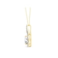 thumbnail image 2 of 2 3/5 Ct Oval & Round Cut Lab Created Moissanite Diamond Halo Pendant Necklace 18" Chain In 14K Yellow Gold Over Sterling Silver (G-H Color,VVS1 Clarity,2.20 Ct), 2 of 5