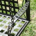 thumbnail image 2 of International Caravan Wrought Iron Hanging Porch Swing, Antique Black, 2 of 5