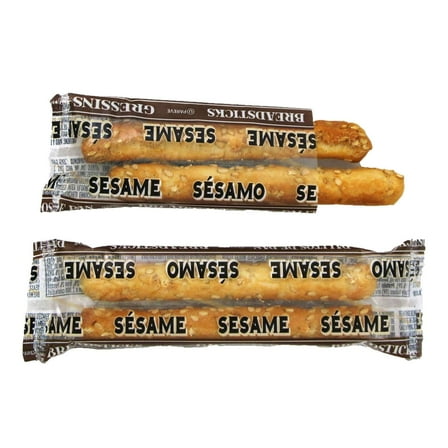 Clown Global Brands Individually Wrapped Sesame Breadsticks, 2 per pack -- 300 packs per case.