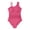 A921 Pink, variant on One Piece Swimsuits for Women Padded One Shoulder Monokini Scalloped Edge Bathing Suits Ruched Tummy Control Slimming Backless Swimwear