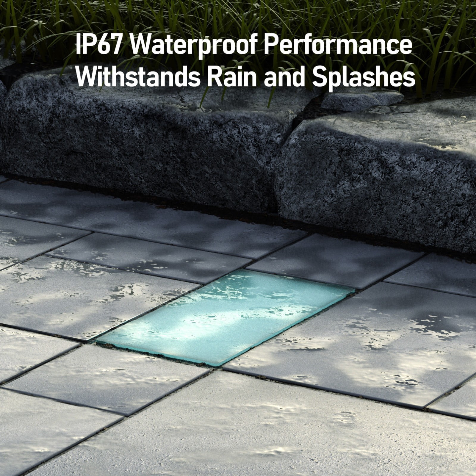 2 Pack 4×8 Inch 2W Low Voltage 5CCT Paver Light, IP67 Glare-Free Brick Light, Drive-Over Safe LED Landscape Light, 12-24V AC/DC Hardwired Pathway Light