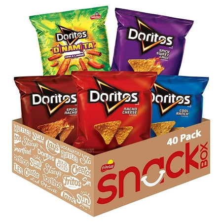 ((Use By 12/05/2023))Doritos Flavored Tortilla Chip Variety Pack  40 Count