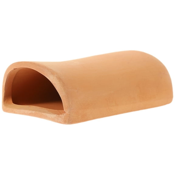 CRAFTHROU Safe Aquarium Cave Fish Breeding House Ceramic 1Pack Light Brown Entertainment Venue
