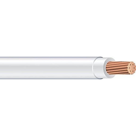 12 Stranded Building Wire, White, 50-Ft.