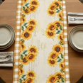 thumbnail image 5 of Table Runners 36 Inches Long Dress Scarves, Summer Sunflowers Farmhouse Kitchen Table Runner, Short Coffee Tablerunners, Country Botanical Flowers Leaves 13x36 Inch, 5 of 9