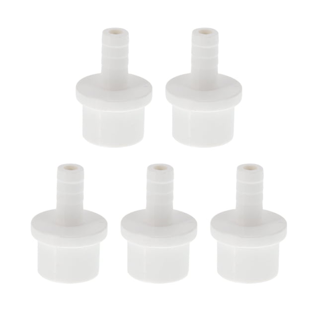 Conector de tubo recto de plástico con espiga de 1"x0.4" color blanco, 5 piezas