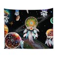 thumbnail image 2 of ¡Ofertas especiales! Tapiz de pared con estampado digital de atrapasueños, tapiz con estampado de cielo estrellado, tela de fondo, 100 x 150 cm (40 x 60 pulgadas), estilo 9, decoración del hogar., 2 of 3