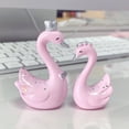 thumbnail image 3 of Fairnull 2Pcs Swan Crown Statue Decorative Exquisite Lovely Nordic Style Resin Swan Crown Cake Topper for Wedding, 3 of 9