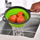 thumbnail image 4 of Cesta de drenaje redonda plegable con mango, escurridor de cocina, cesta telescópica para frutas, juego de cesta para lavar verduras, 4 of 5