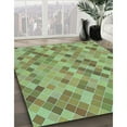 thumbnail image 3 of Ahgly Company Machine Washable Indoor Square Transitional Pastel Green Area Rugs, 8' Square, 3 of 7