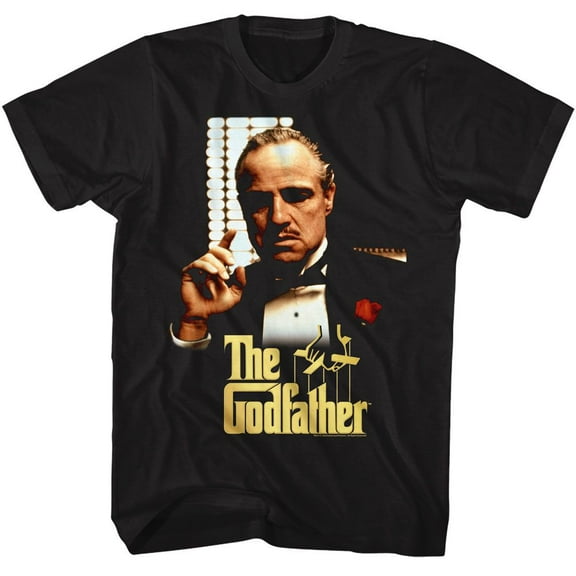 The Godfather Gold Logo Point Black Adult T-Shirt