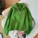 thumbnail image 1 of Suéter de cuello alto de estilo coreano para mujer, suéter de punto holgado con solapa y media cremallera, diseño de sentido del diseño, para otoño e invierno, 1 of 5