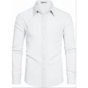 sogami Button Up Shirt Mens Oxford Shirt Casual Long Sleeve White Cotton Dress Shirt For Men Office