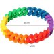 thumbnail image 2 of Pulsera de silicona trenzada arcoíris - Accesorio para eventos y festivales del Orgullo Gay LGBT - Pulsera de la amistad para hombres o mujeres, 2 of 5