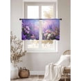 thumbnail image 3 of Purple Lavender Sheer Curtains 54 Inch Length 2 Panels Set Window Treatments, Spring Watercolor Country Wildflowers Rod Pocket Semi Curtains for Living Room/Bedroom/Kitchen Décor, 104"W x 54"L, 3 of 7