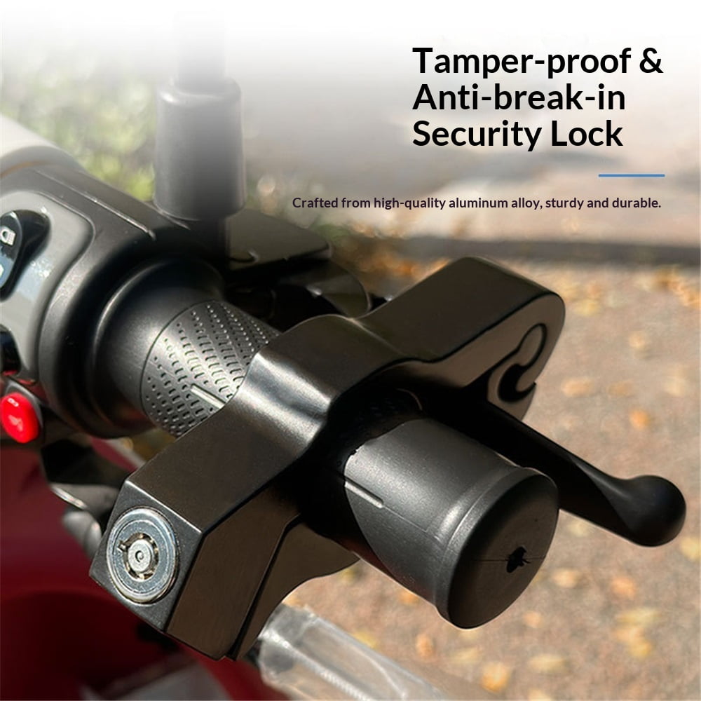 Lock Motorcycle, Heavy Duty Anti Theft Adjustable Bike Handlebar Lock with 2 Keys Protect Your Motorcycle (black)