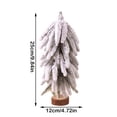 thumbnail image 3 of Miwamany Mini Flocked Christmas Tree, 10 inch Tabletop Snowy Cedar for Xmas Decor, Winter Holiday Centerpiece for Mantel Shelf Home, Small Pre-lit Ornament, 3 of 7